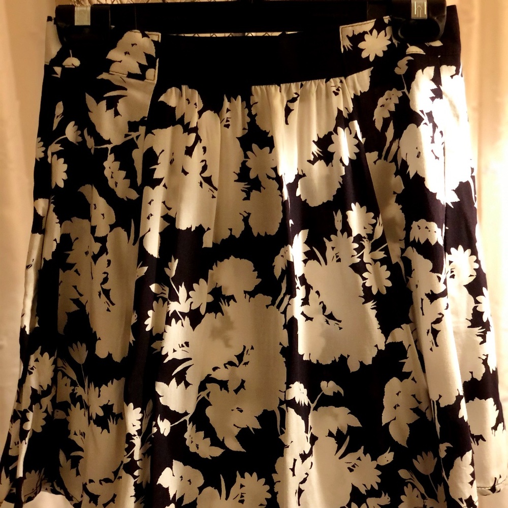 PINS & NEEDLES Black and White Skater Skirt